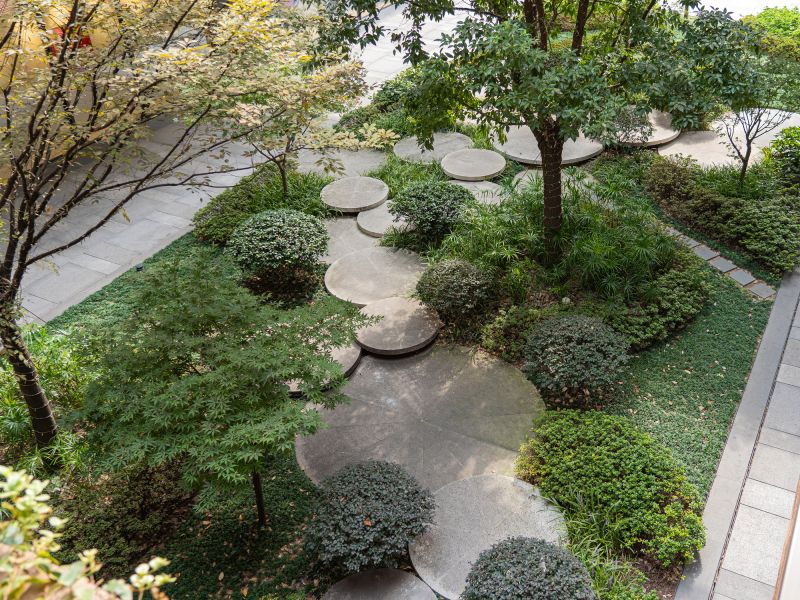 Stone Path in a Garden Setting