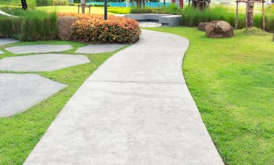 Curved Stone Pathway